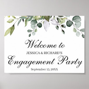 Eucalyptus Engagement Welcome Poster Sign