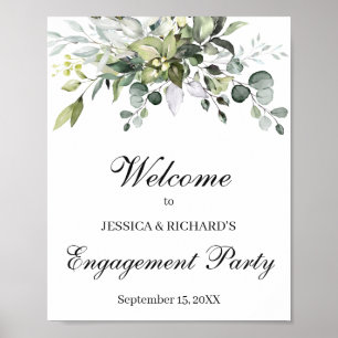 Eucalyptus Engagement Welcome Poster Sign