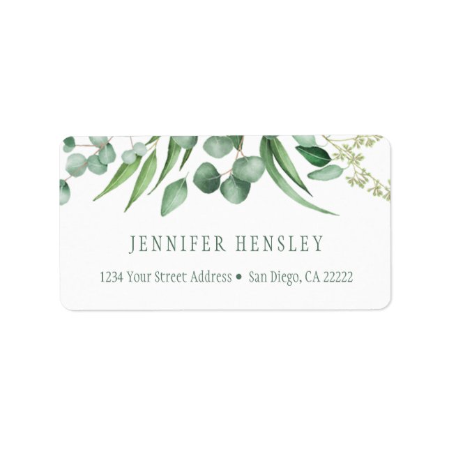 Eucalyptus Envy Botanical Address | Label (Front)