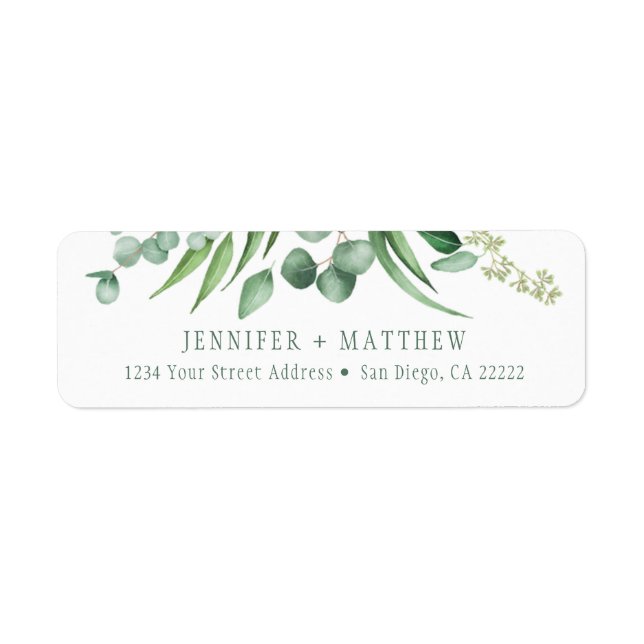 Eucalyptus Envy Botanical Return Address | (Front)