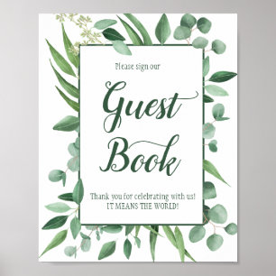 Eucalyptus Envy Sign Our Guest Book Wedding Poster