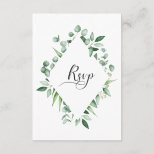 Eucalyptus Envy Watercolor RSVP Card
