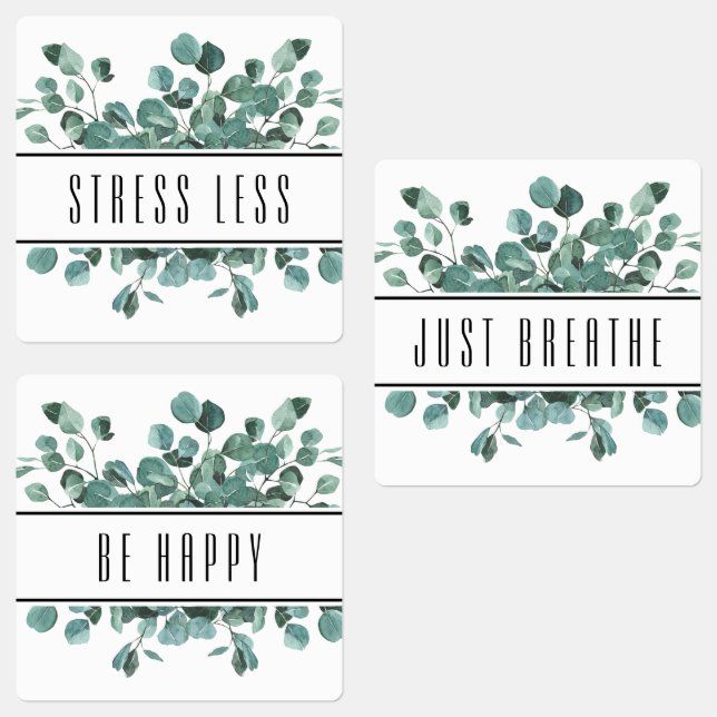 Eucalyptus Essential Oil Roller Bottle Labels (Group)