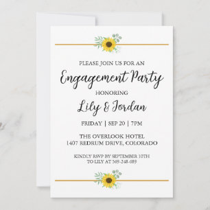 Eucalyptus fall engagement party invitations