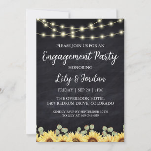 Eucalyptus fall engagement party invitations