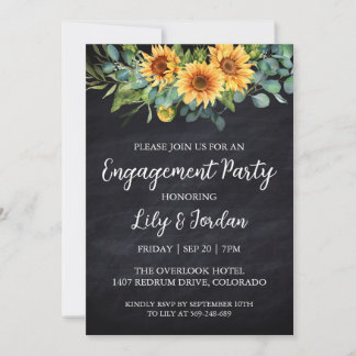 Eucalyptus fall engagement party invitations