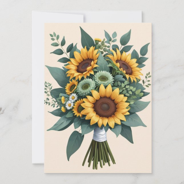 Eucalyptus fall engagement party invitations (Front)