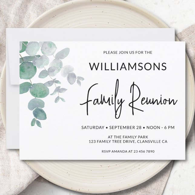Eucalyptus Family Reunion Invitation (Creator Uploaded)
