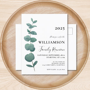 Eucalyptus Family Reunion Invitation Postcard