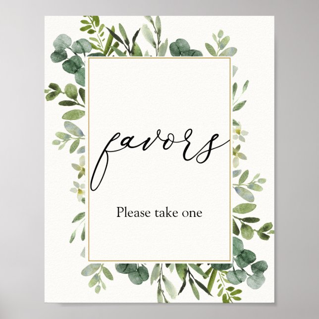 Eucalyptus Favours Sign (Front)