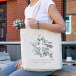 Eucalyptus Fern Foliage Cross First Holy Communion Tote Bag<br><div class="desc">For any further customization or any other matching items,  please feel free to contact me at yellowfebstudio@gmail.com</div>