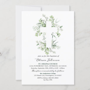 Eucalyptus First Communion - Christening L012 Invi Invitation
