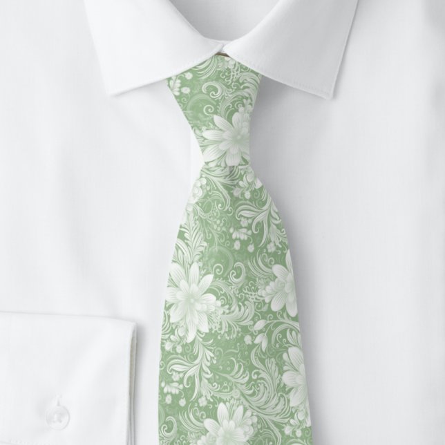 Eucalyptus Floral Batik Tie (Creator Uploaded)