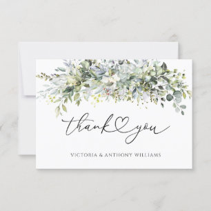 Eucalyptus Floral Bridal Shower Flat Thank You Car