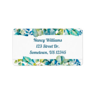 Eucalyptus Floral Classy Elegant Return Address  Label