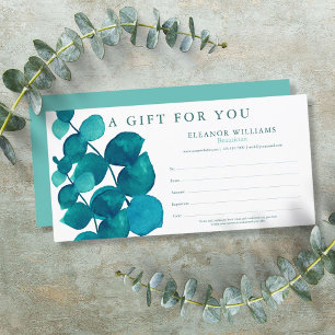 Eucalyptus Floral Customer Gift Certificate