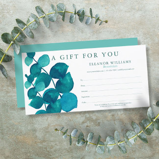 Eucalyptus Floral Customer Gift Certificate