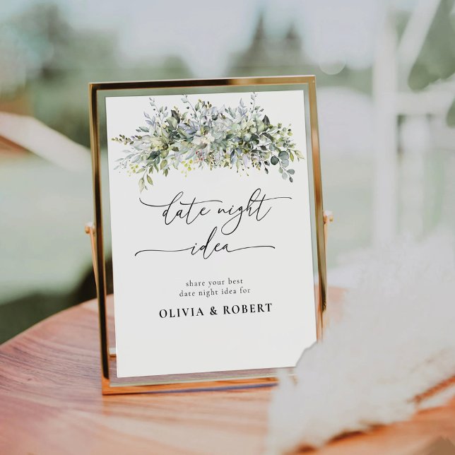 Eucalyptus Floral Date Night Idea Sign (Creator Uploaded)