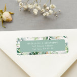 Eucalyptus floral elegant return address<br><div class="desc">A contemporary and elegant floral return address label featuring a beautiful and delicate eucalyptus leaves illustration complemented with an elegant white serif font for a romantic yet modern look.</div>