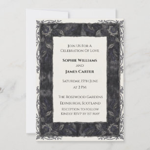 Eucalyptus Floral Frame Wedding Invitation