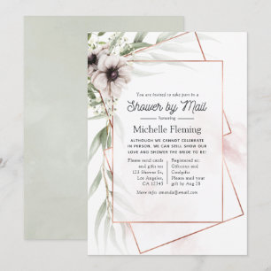 Eucalyptus Floral Geometric Bridal Shower by Mail Invitation