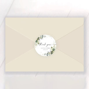 Eucalyptus Floral Greenery Baby Shower Sticker