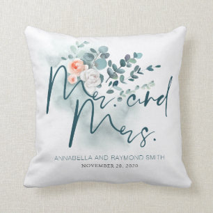 Eucalyptus Floral Greenery Bouquet Elegant Cushion