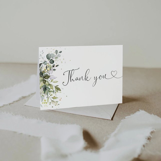Eucalyptus Floral Greenery Thank You Card (Creator Uploaded)