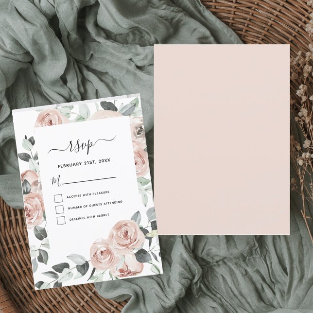 Eucalyptus Floral Greenery Wedding RSVP Invitation (Creator Uploaded)