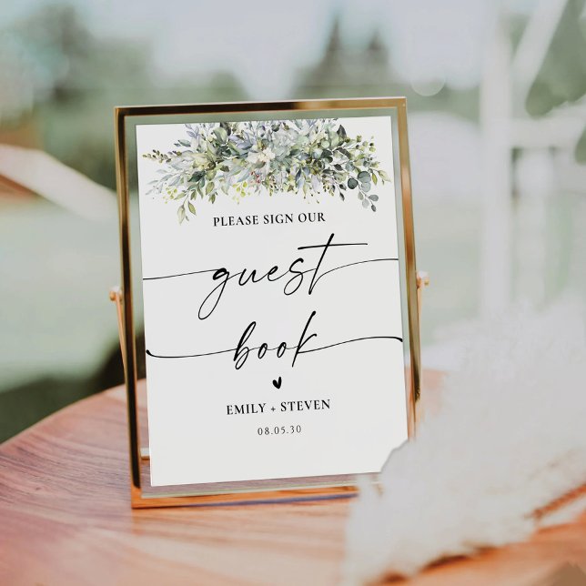 Eucalyptus Floral Guest Book Sign (Creator Uploaded)
