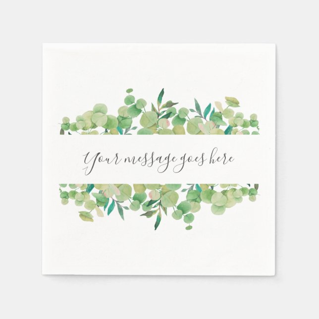 Eucalyptus Floral Napkin (Front)