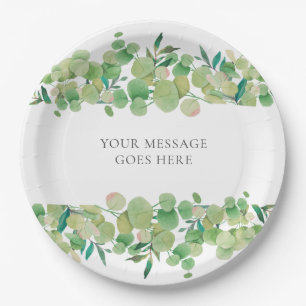 Eucalyptus Floral Paper Plate