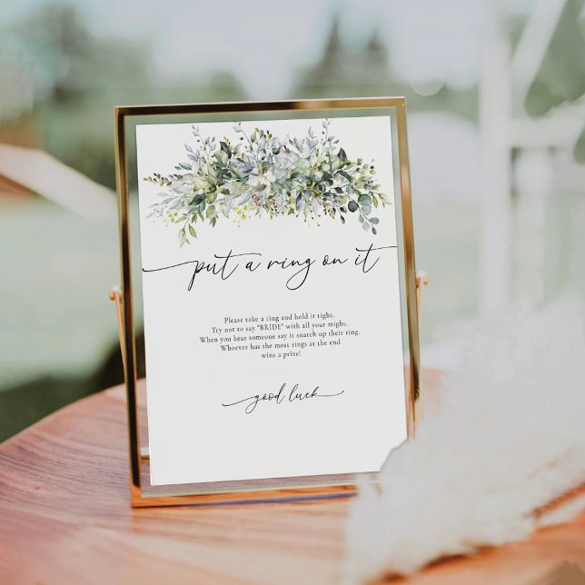 Eucalyptus Floral Put A Ring On It Sign (Creator Uploaded)