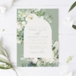 Eucalyptus Floral Sage Green Wedding Invitation<br><div class="desc">This is an elegant wedding invitation featuring sage and cream hues and beautiful watercolor eucalyptus and floral elements. // For matching items, please visit the "EVANGLINIE" collection in the Sincerely By Nicole Zazzle store. * If you like this design but don't see it available for something you are looking for,...</div>