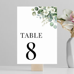 Eucalyptus Floral Summer Greenery Table 8 Wedding Number
