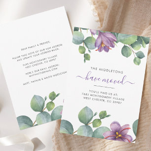 Eucalyptus Floral We’ve Moved Greenery Moving Announcement