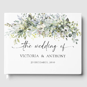 Eucalyptus Floral Wedding Ceremony Guest Book