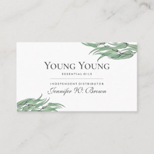 Eucalyptus Flower Distributor Essential Oils Business Card