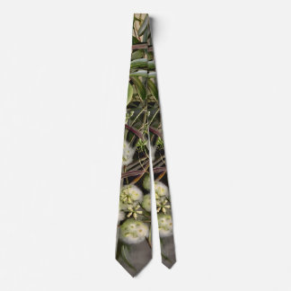 Eucalyptus Flowers Watercolors, Valentine's Day Tie