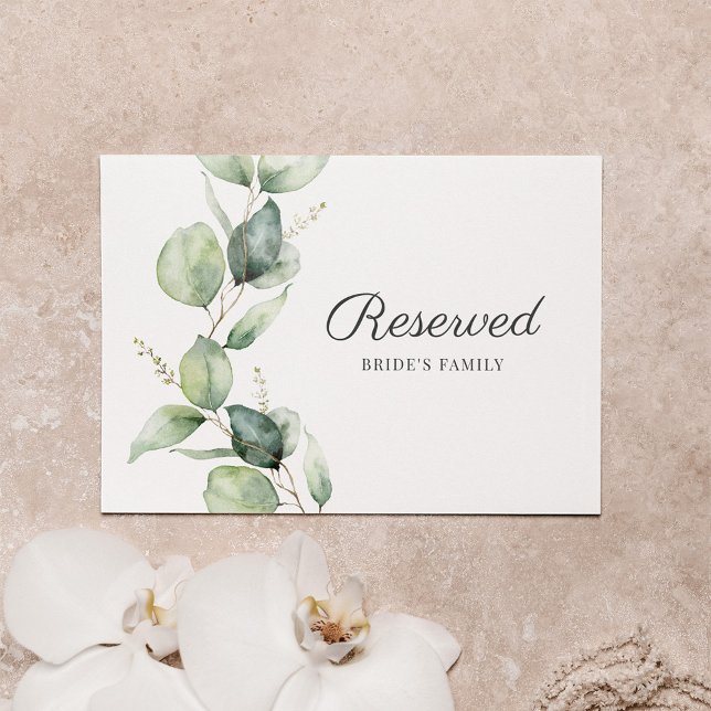 Eucalyptus Foliage Botanical Wedding Reserved Sign (Creator Uploaded)