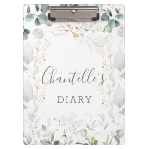 Eucalyptus Foliage Gold Leaves Clipboard