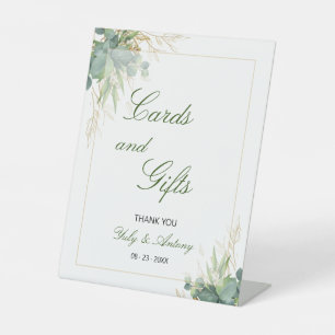 Eucalyptus Foliage Greenery Card And Gifts Pedestal Sign