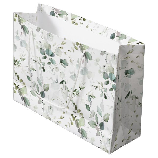 Eucalyptus Foliage  Large Gift Bag (Front Angled)