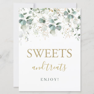 Eucalyptus Foliage Sweets & Treats Sign Invitation