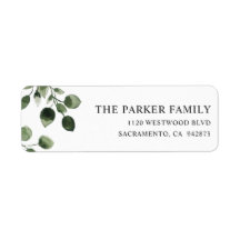 Eucalyptus Foliage wedding Return Address Label