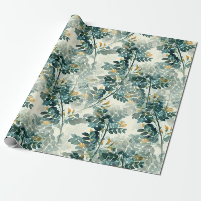  Eucalyptus Foliage  Wrapping Paper (Unrolled)