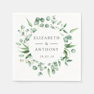 Eucalyptus Forest Greenery Wedding Napkin