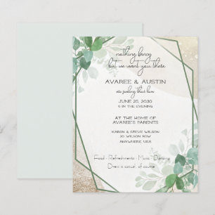 Eucalyptus Frame Casual Plain Paper Wedding