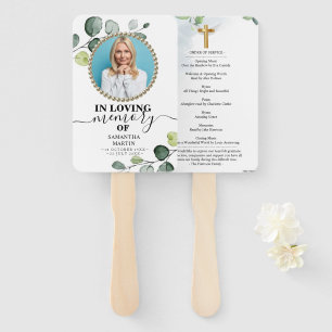 Eucalyptus Funeral Celebration of Life Hand Fan