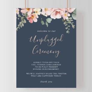 Eucalyptus Garden Rose Floral Unplugged Ceremony  Poster